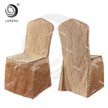 Wedding Chair Cover Wholesale Irregular Textured Polyester Banquet Chair Cover on Sale